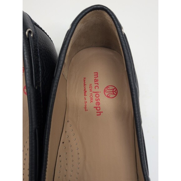 Marc Joseph New York Diana St Flat Slip-On Moc toe Faux Lace Loafers Leather 12 - Picture 4 of 12